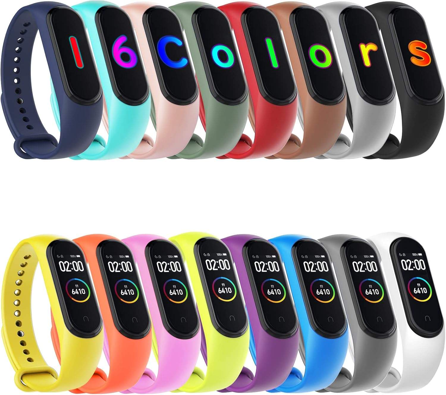 Hianjoo 16 szt. pasek do Xiaomi Mi Band 3/4