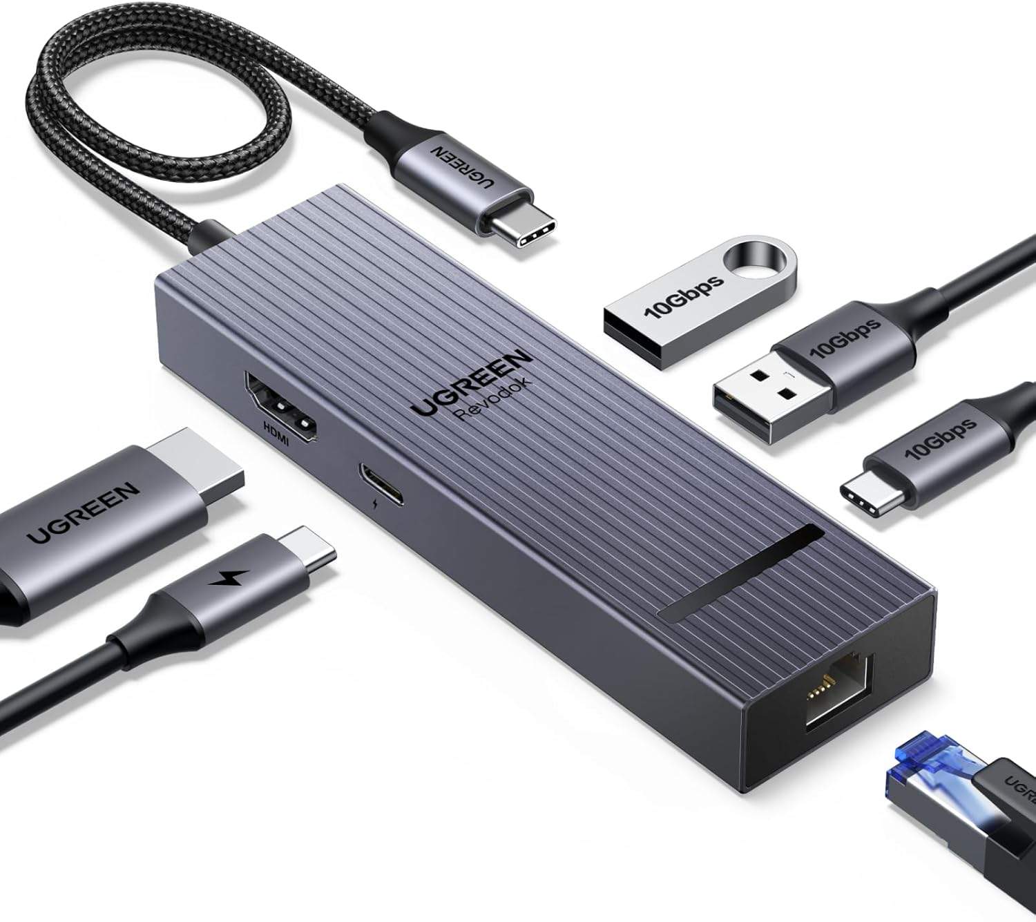 UGREEN Revodok Pro 10Gbps USB C Hub z portem HDMI 4K@60Hz