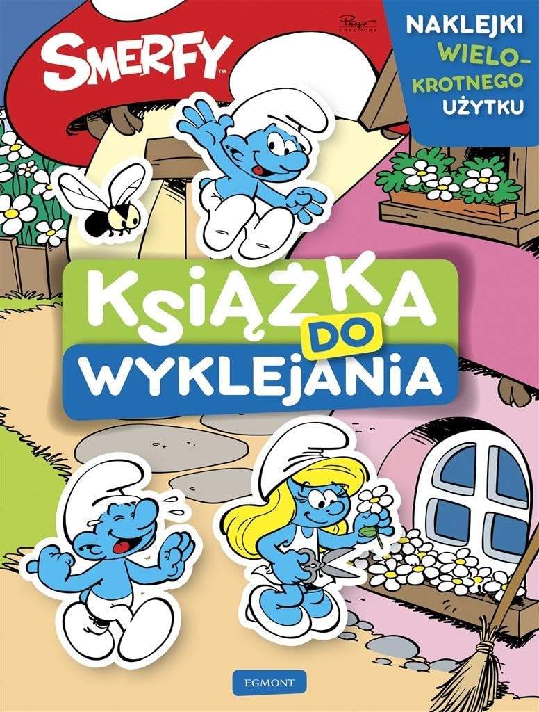 Książka do wyklejania Smerfy z ilustracjami postaci