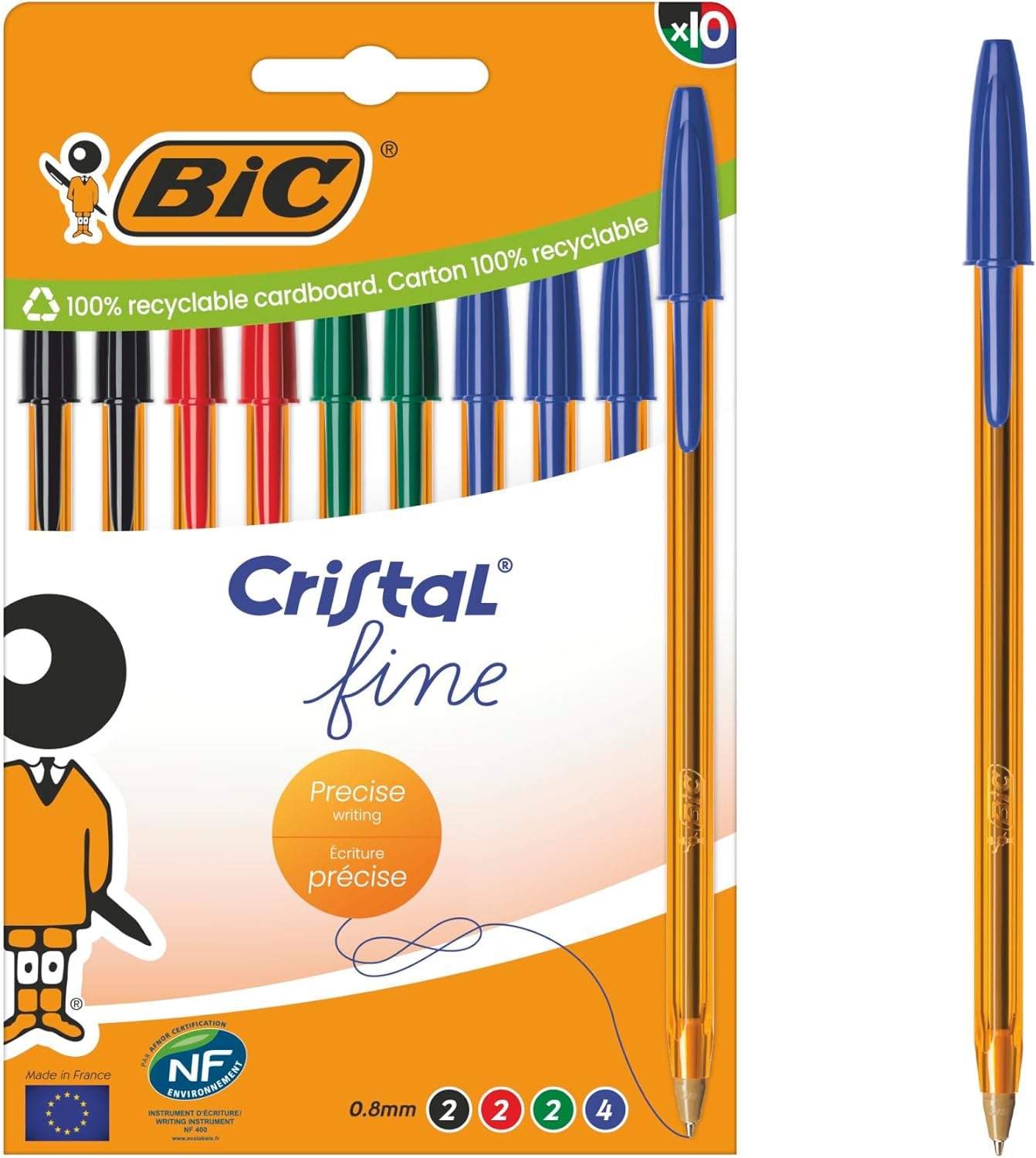 BIC Crystal Original zestaw 10 sztuk