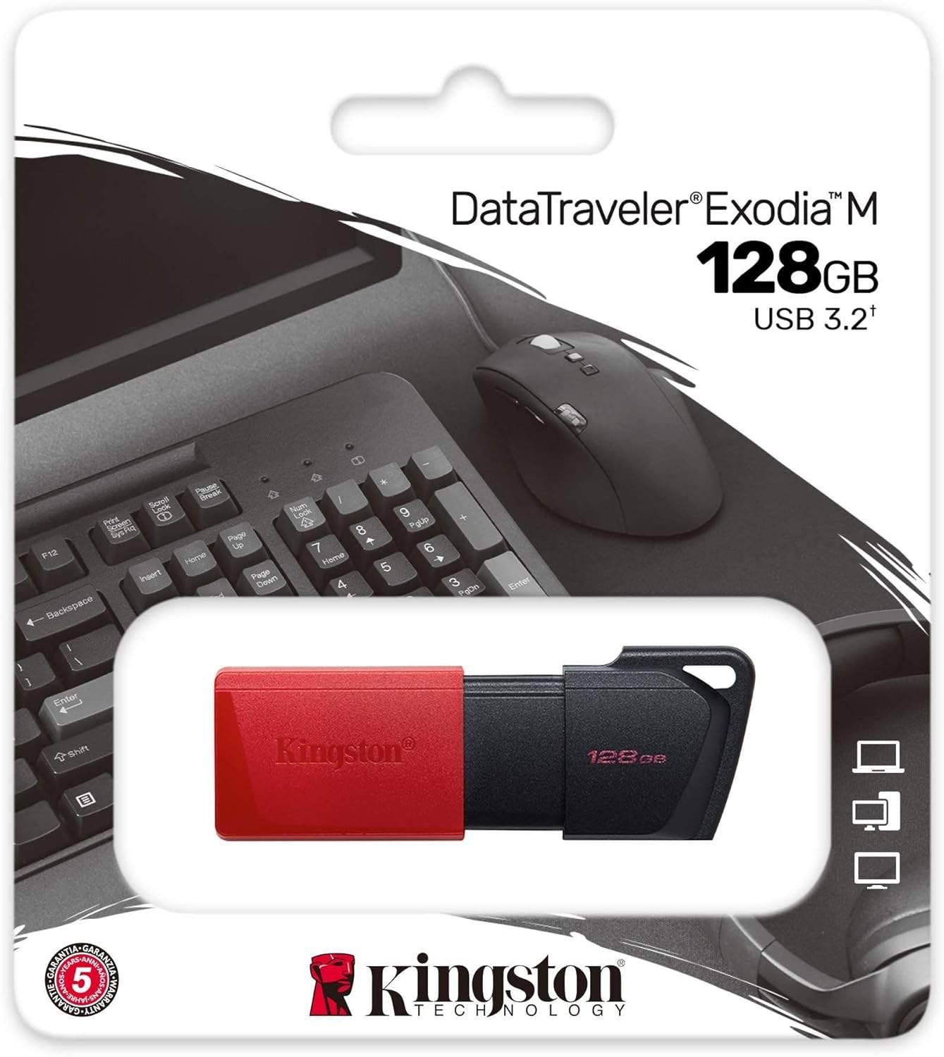 Pendrive Kingston z założoną nasadką