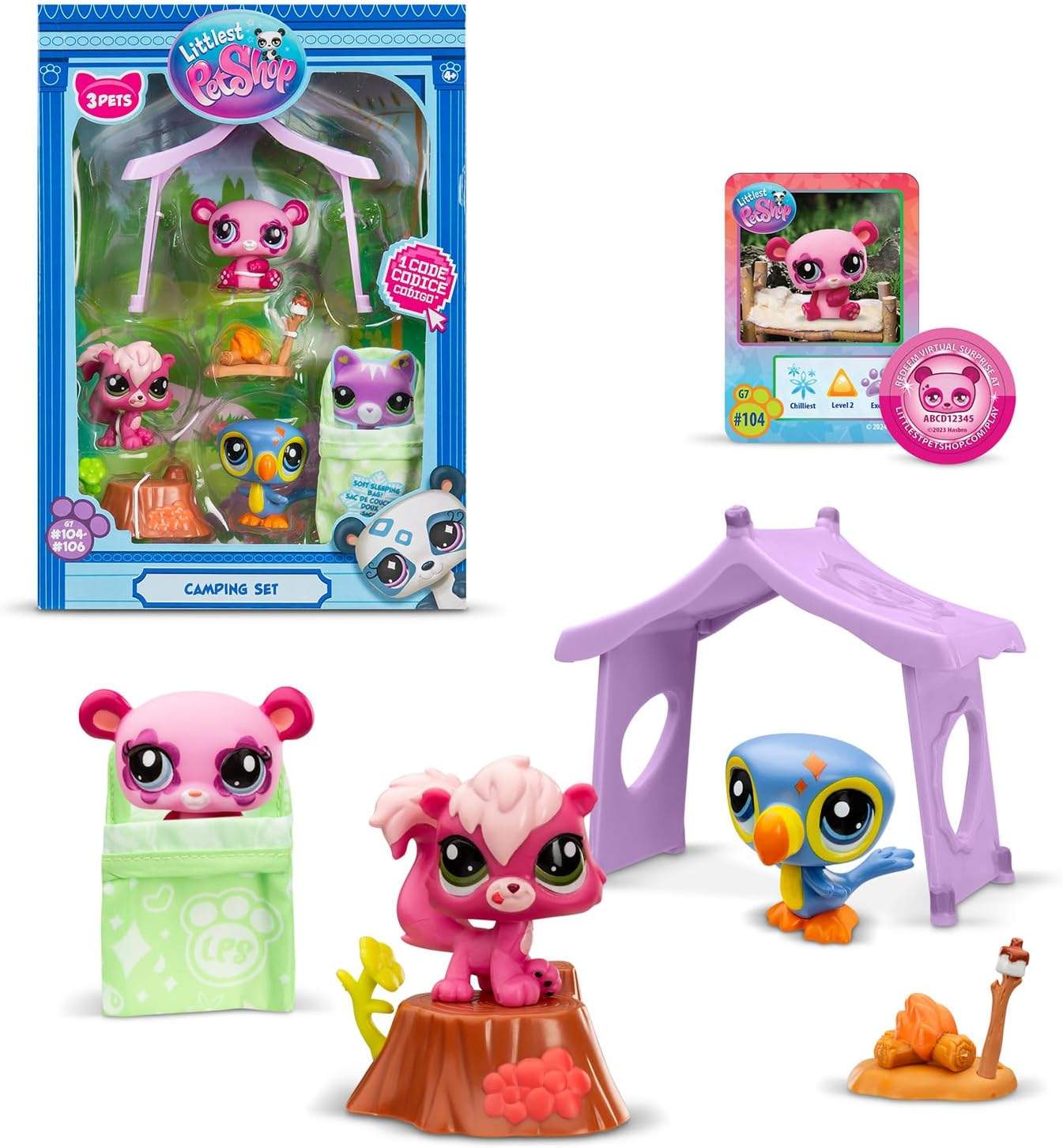 Zestaw 3 czapek Camping Littlest Pet Shop