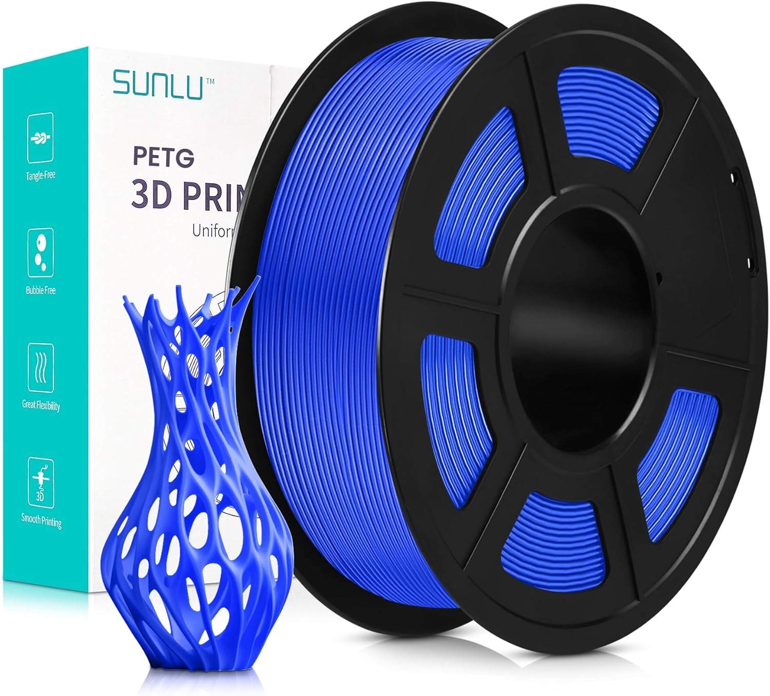 SUNLU PETG Filament do druku 3D w kolorze niebieskim