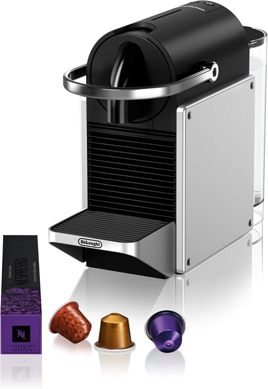 Ekspres Nespresso Pixie na czarnej granitowej blacie