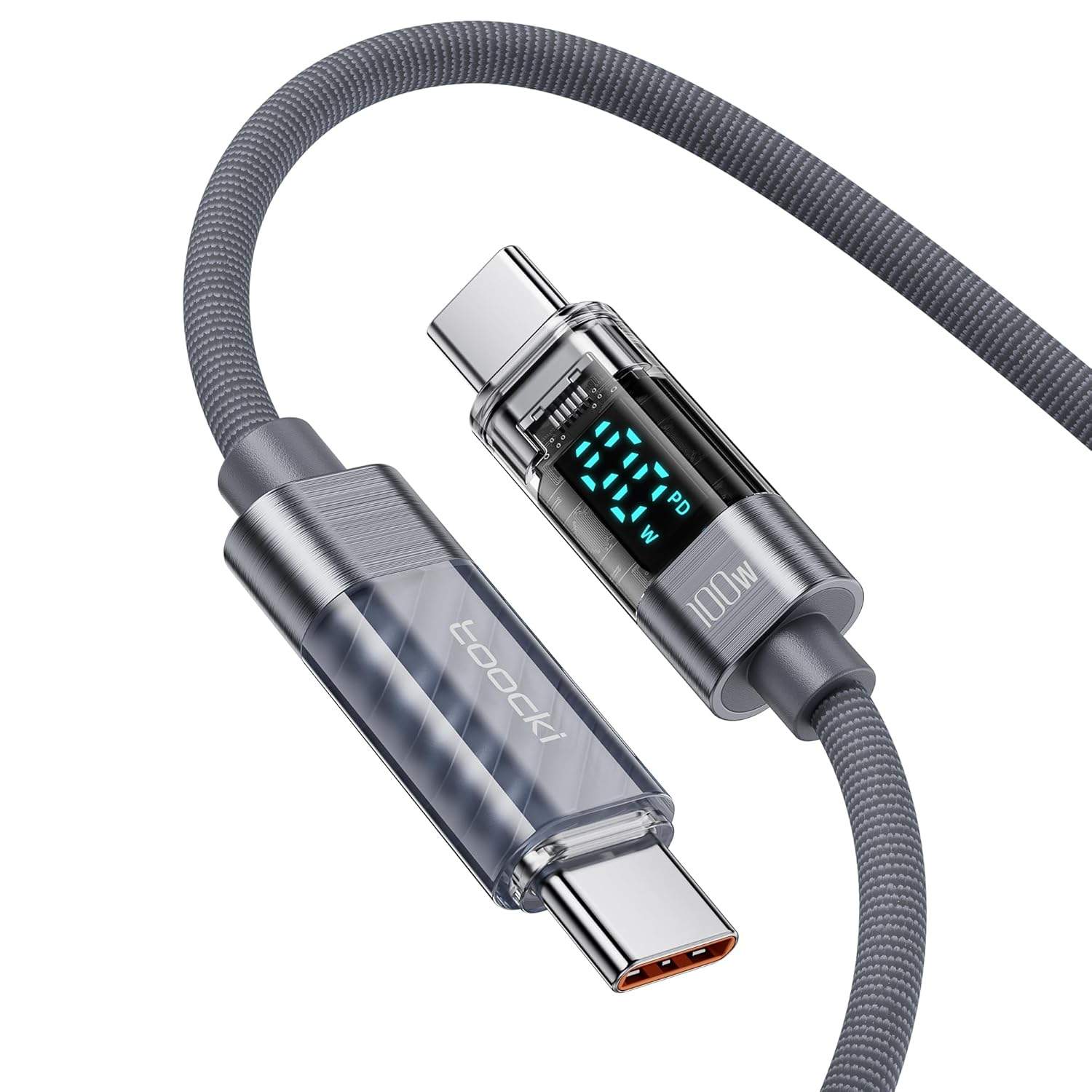 Kabel USB C na USB C 100W z wyświetlaczem LED