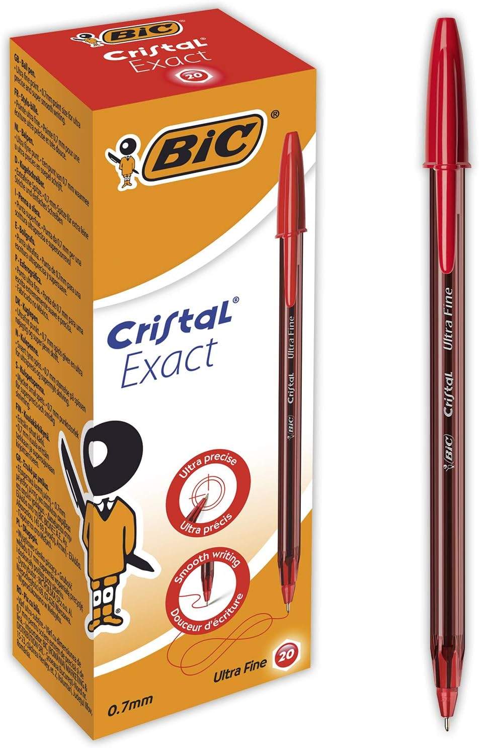 Długopis BIC Cristal Exact w kolorze czerwonym