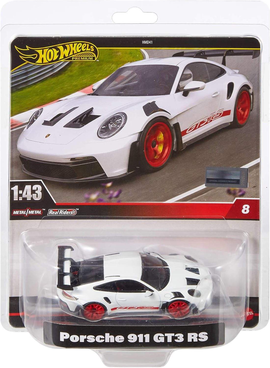 Hot Wheels Premium Porsche 911 GT3 RS – widok z przodu