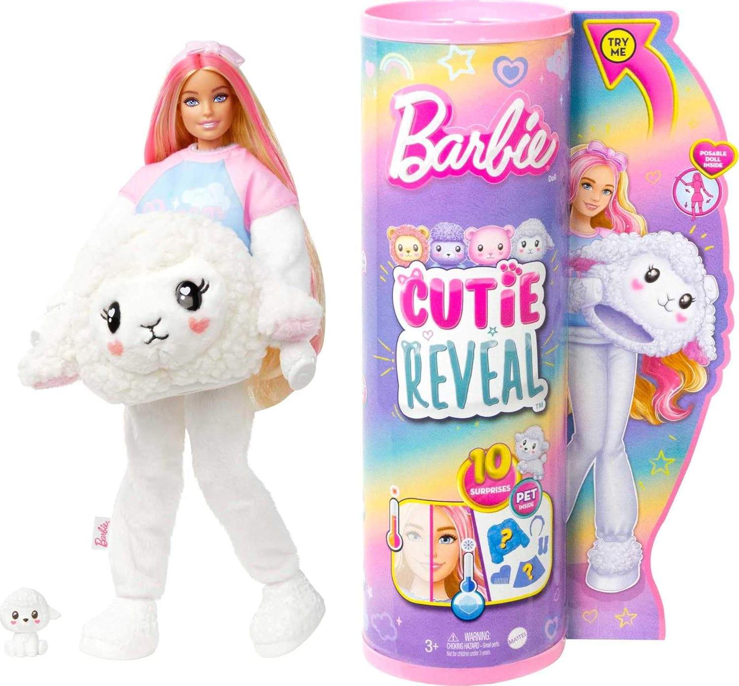 Barbie Cutie Reveal Owieczka – Lalka w kostiumie owieczki