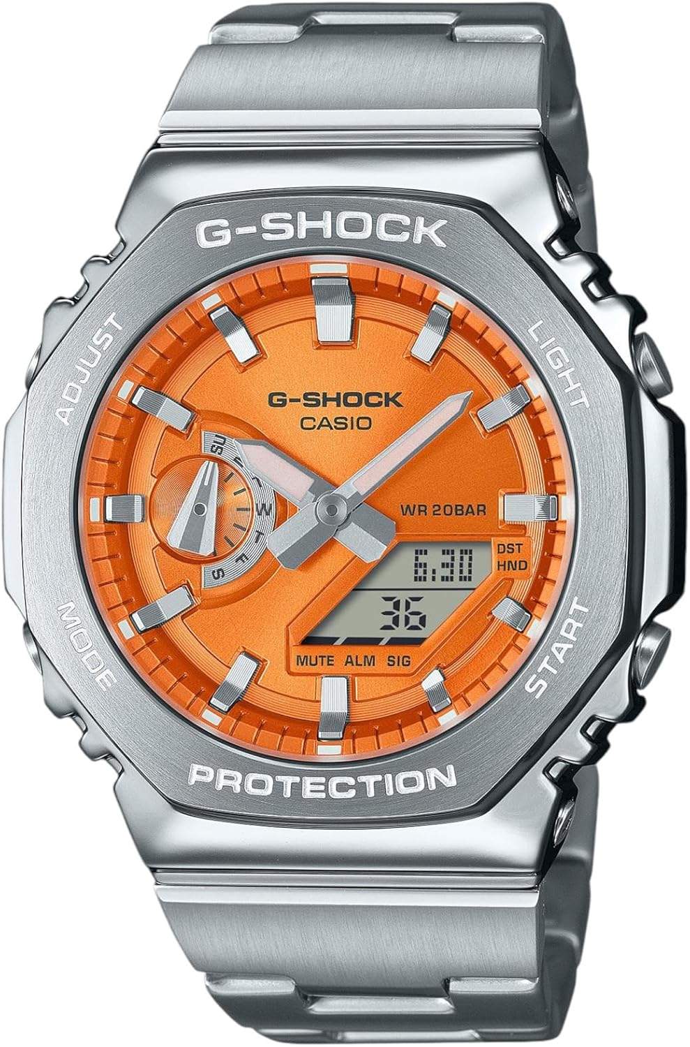 CASIO G-SHOCK Relógio z pomarańczową tarczą