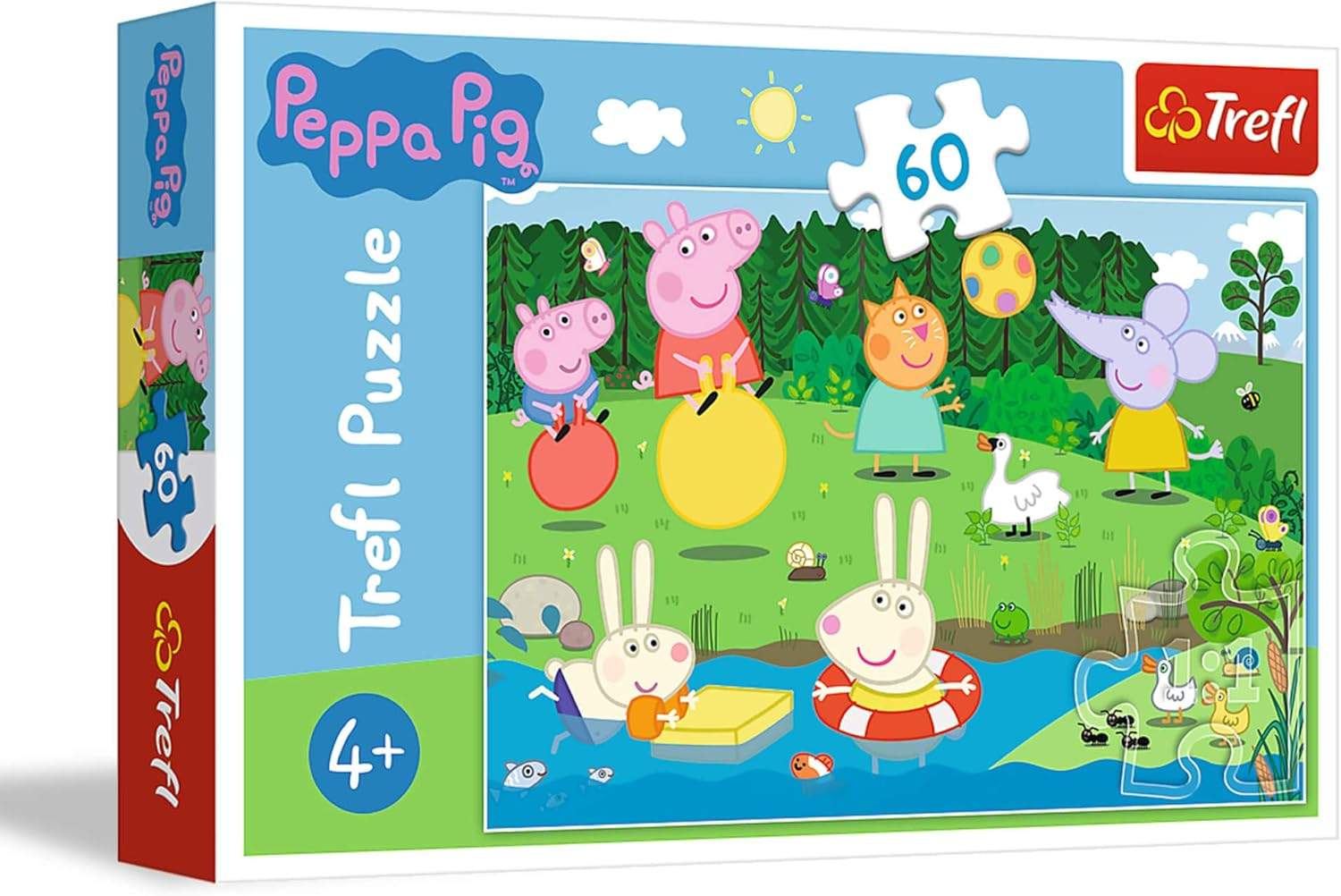 Dziecko układające puzzle Świnka Peppa