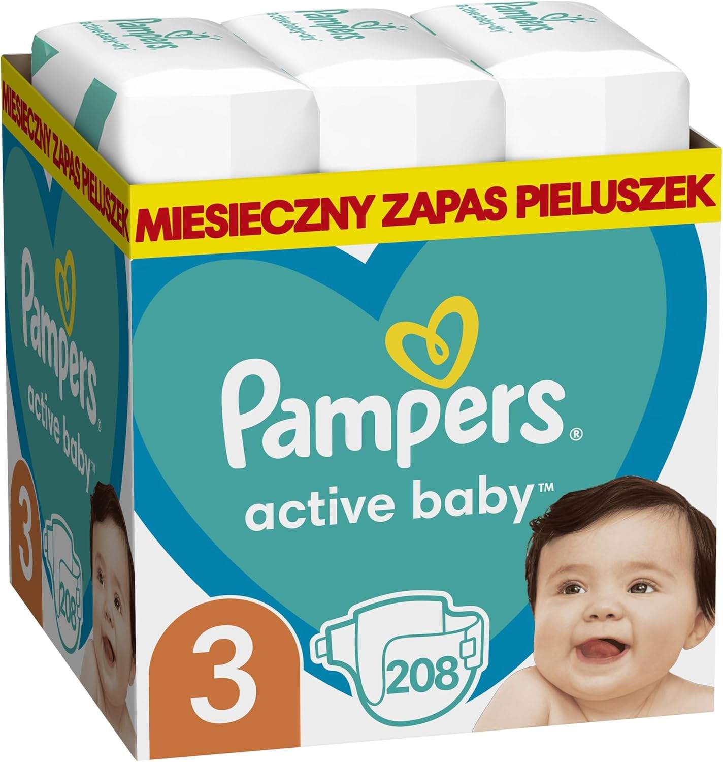 Pieluszki Pampers Active Baby Rozmiar 3 – suchość i komfort dla Twojego dziecka