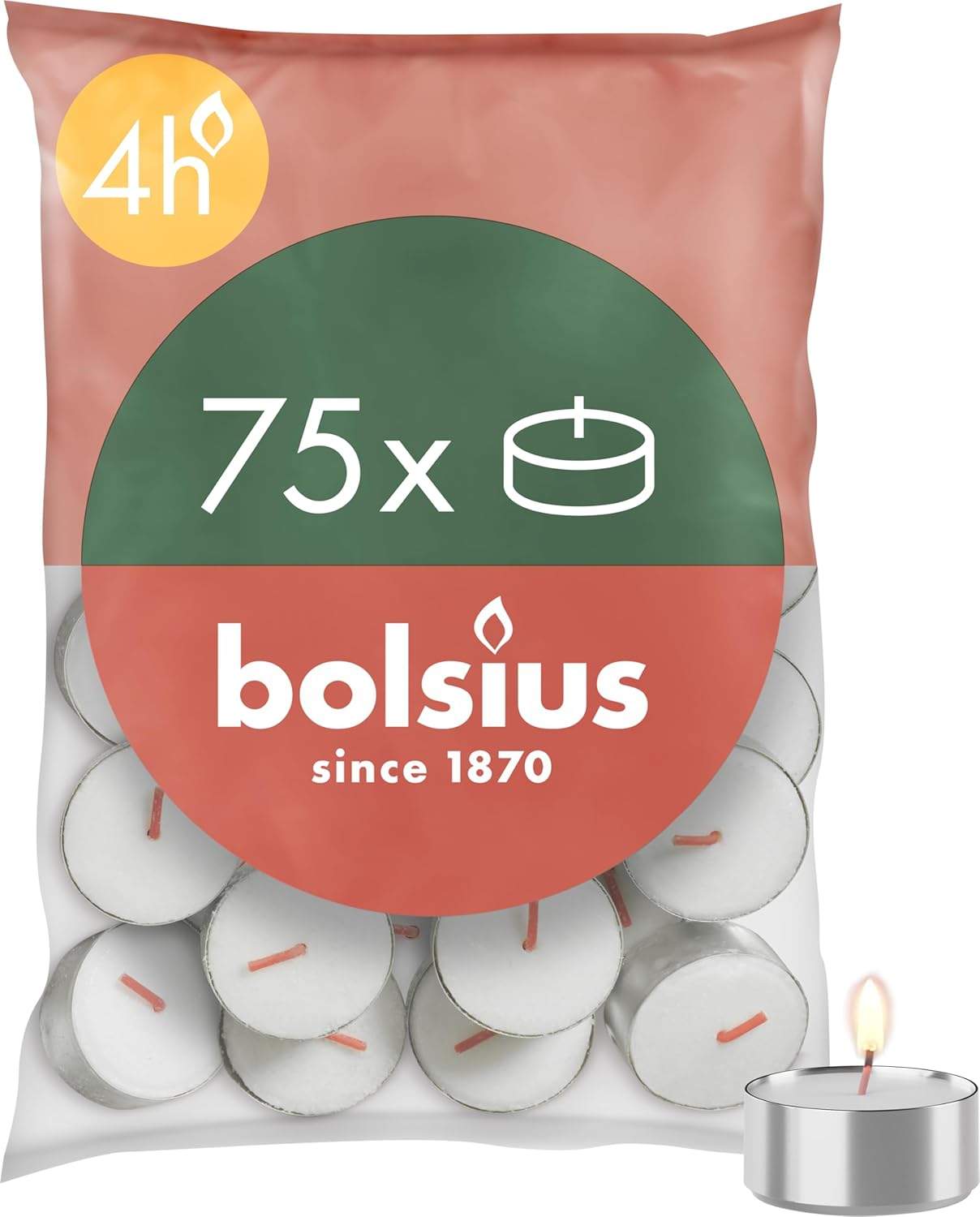 Bolsius D-light podgrzewacze – 75 sztuk w worku