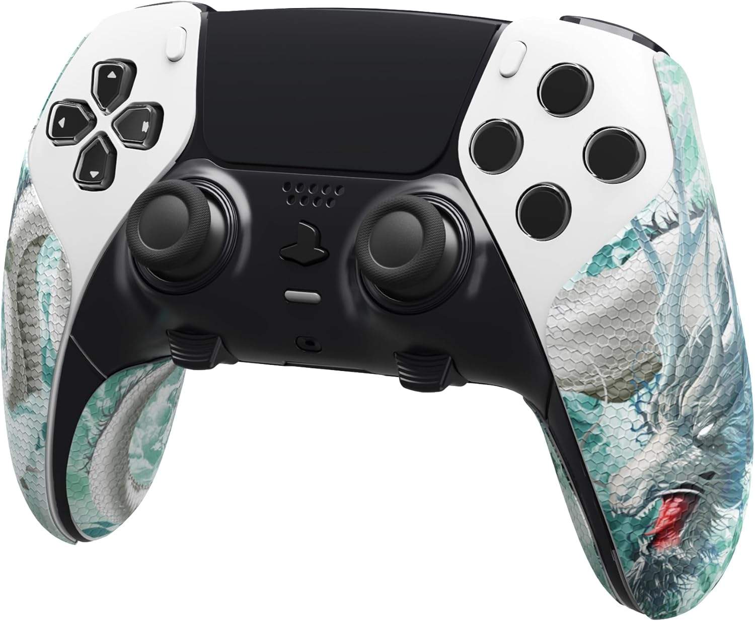 PlayVital Grip Sticker do PS5 Edge Controller - Jadeitowy Smok