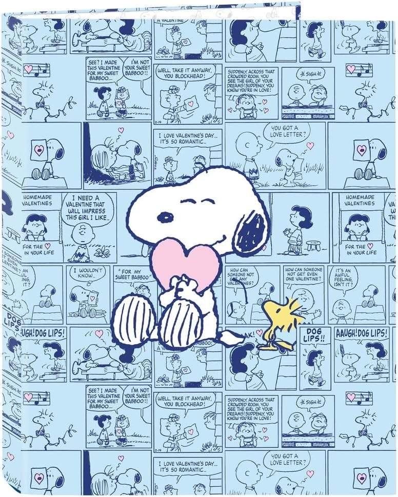 Niebieska teczka SNOOPY LOVE z wizerunkiem psa