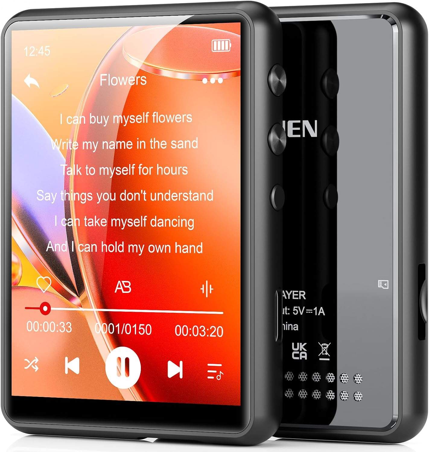 MECHEN 64GB odtwarzacz MP3 z ekranem dotykowym TFT