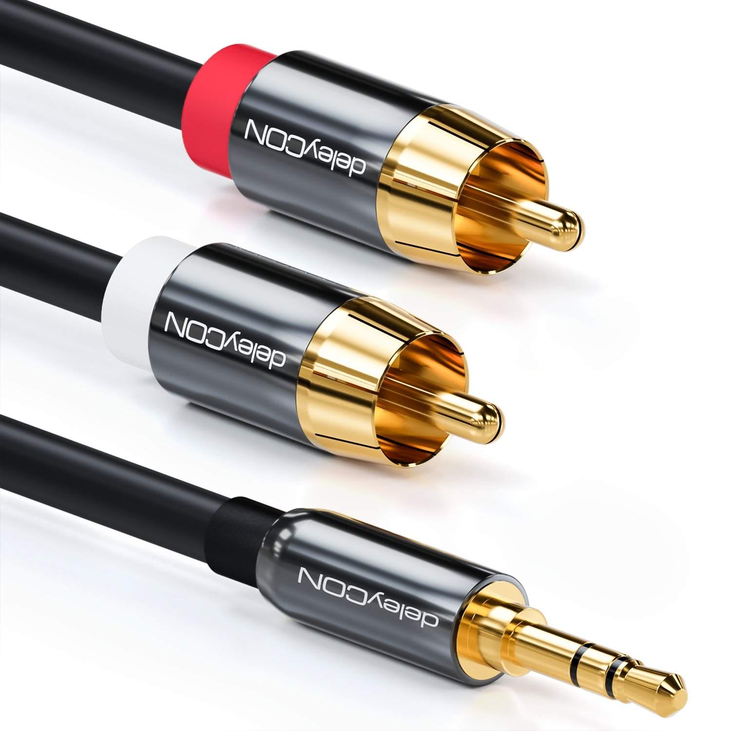 Kabel jack 3.5mm do RCA deleyCON