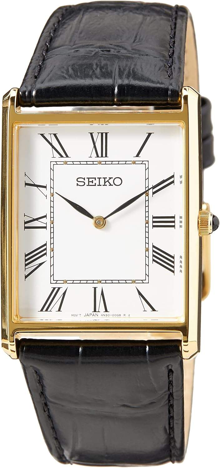 Seiko Męski Zegarek Złoty/Czarny