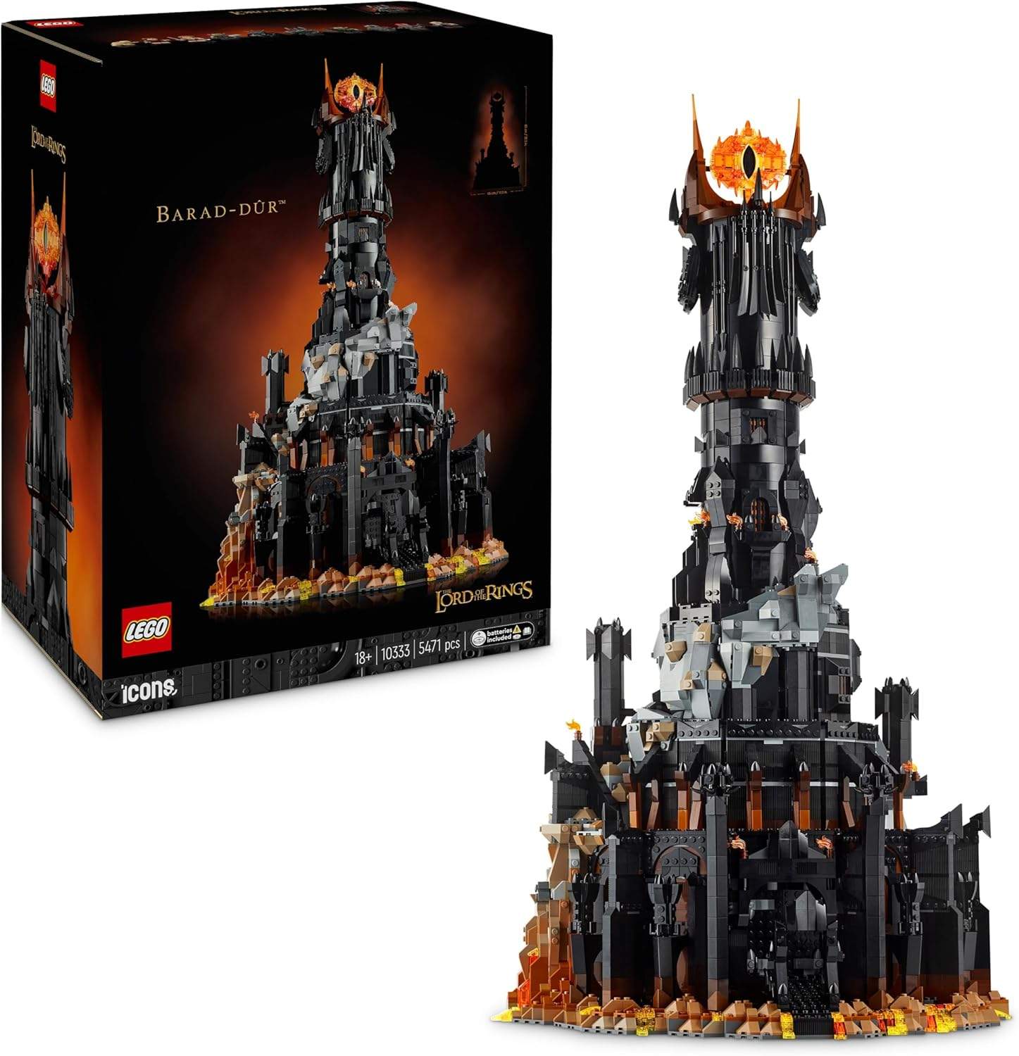 LEGO Icons Władca Pierścieni: Barad-dûr - Zestaw dla Dorosłych