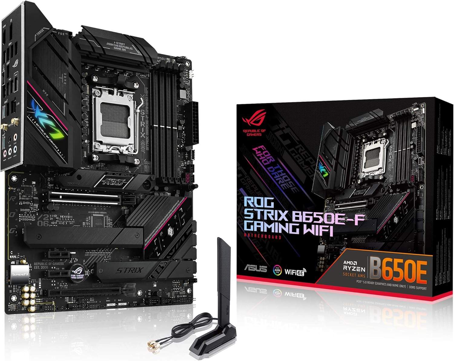 ASUS ROG STRIX B650E-F podświetlenie strefowe RGB