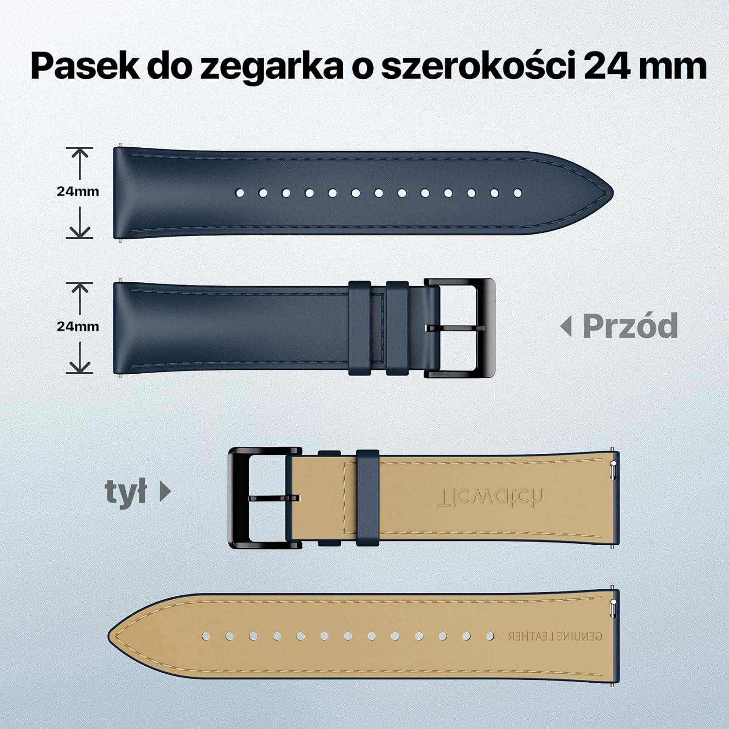 Silikonowy pasek 24mm – doskonałe dopasowanie