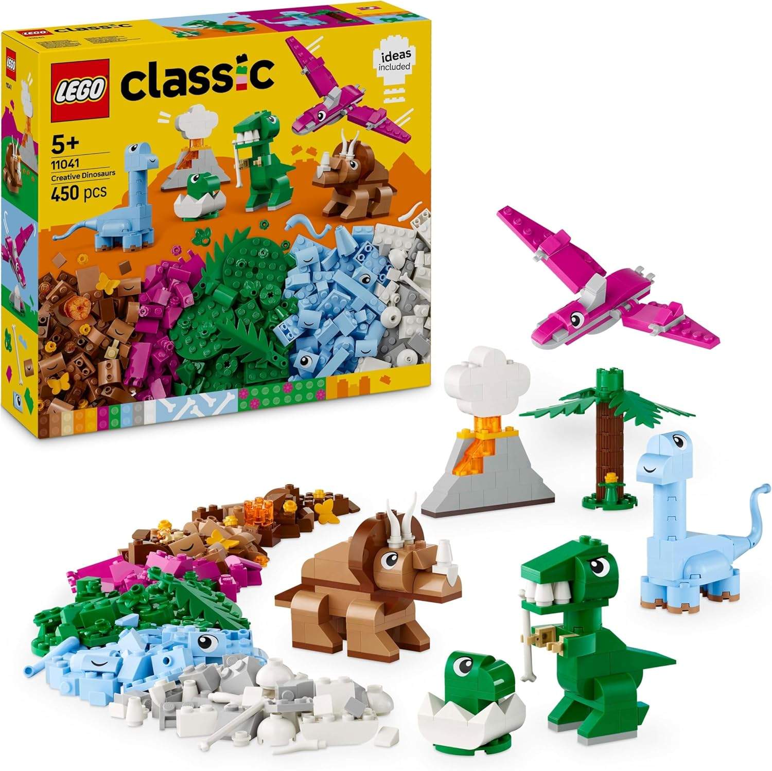 Zestaw LEGO Dinozaury z budującymi dziećmi