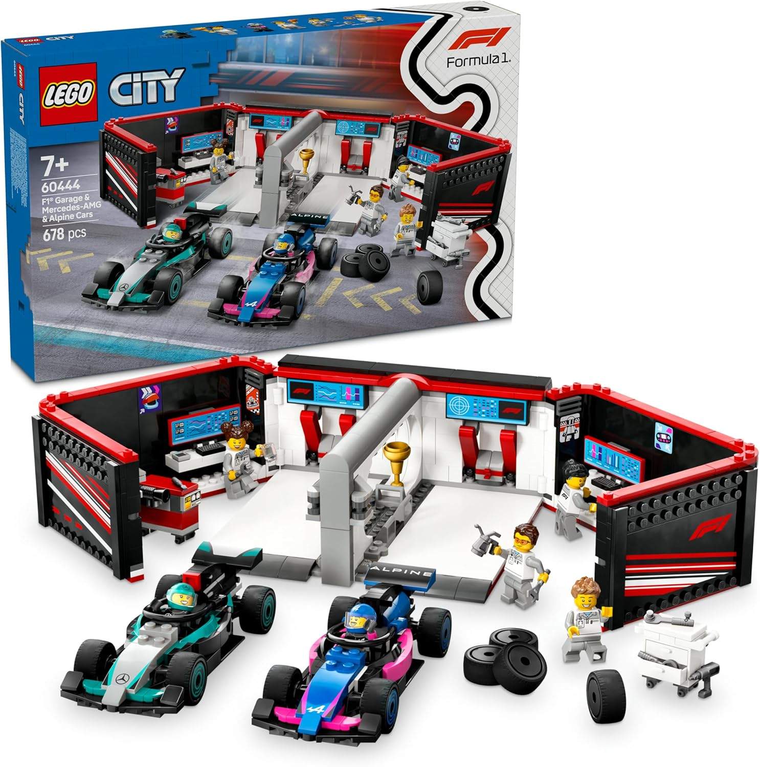 Zestaw LEGO City F1 Garaż i Bolidy - pierwsze spojrzenie