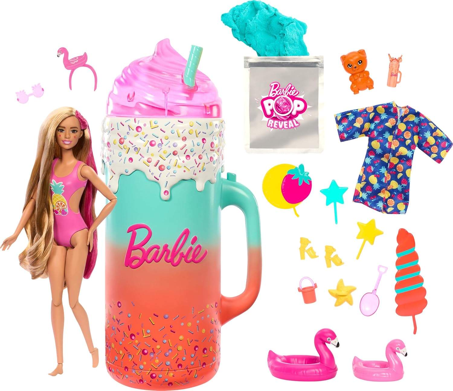 Barbie Pop Reveal Zestaw prezentowy Tropikalne smoothie