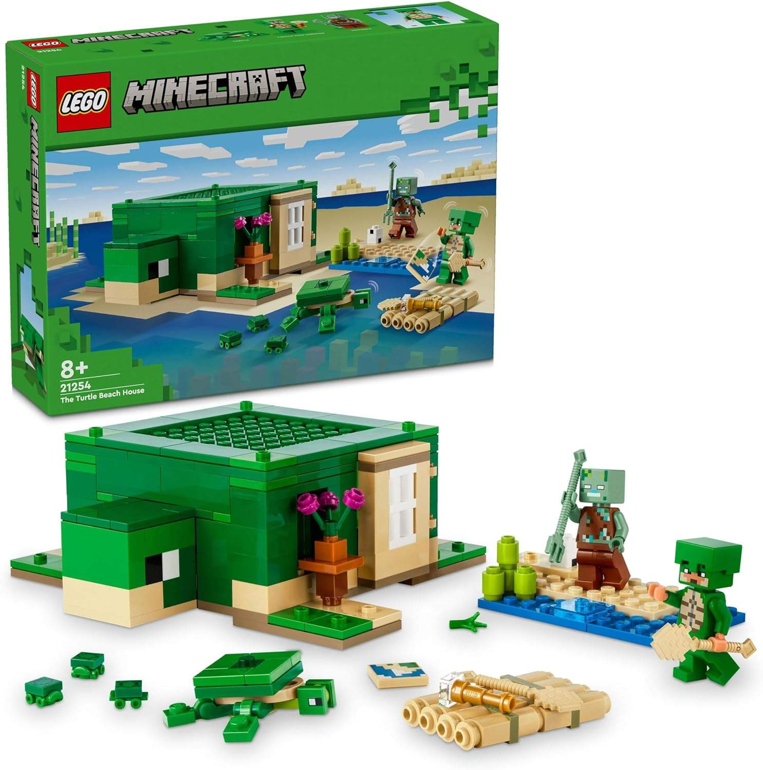 LEGO Minecraft Domek żółwi - widok z zewnątrz