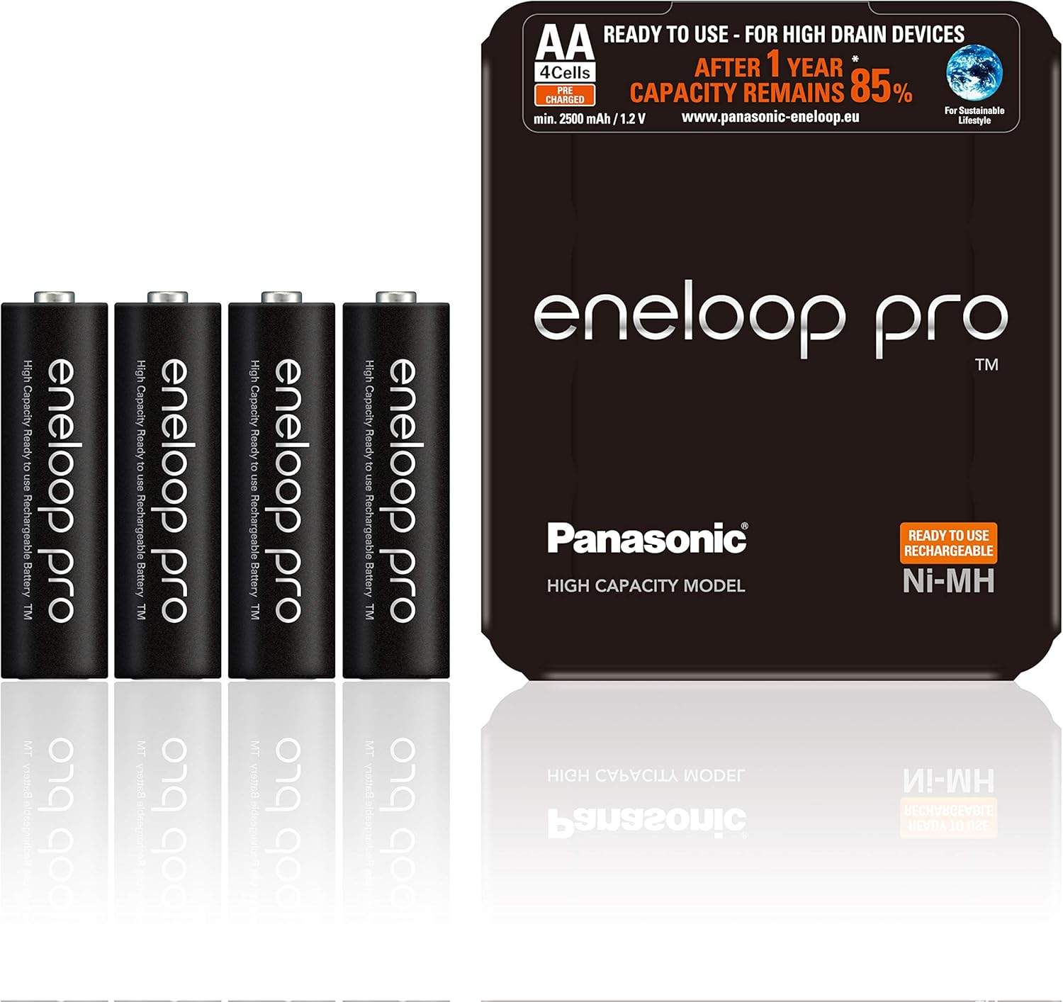 Akumulatory Panasonic eneloop pro AA w opakowaniu