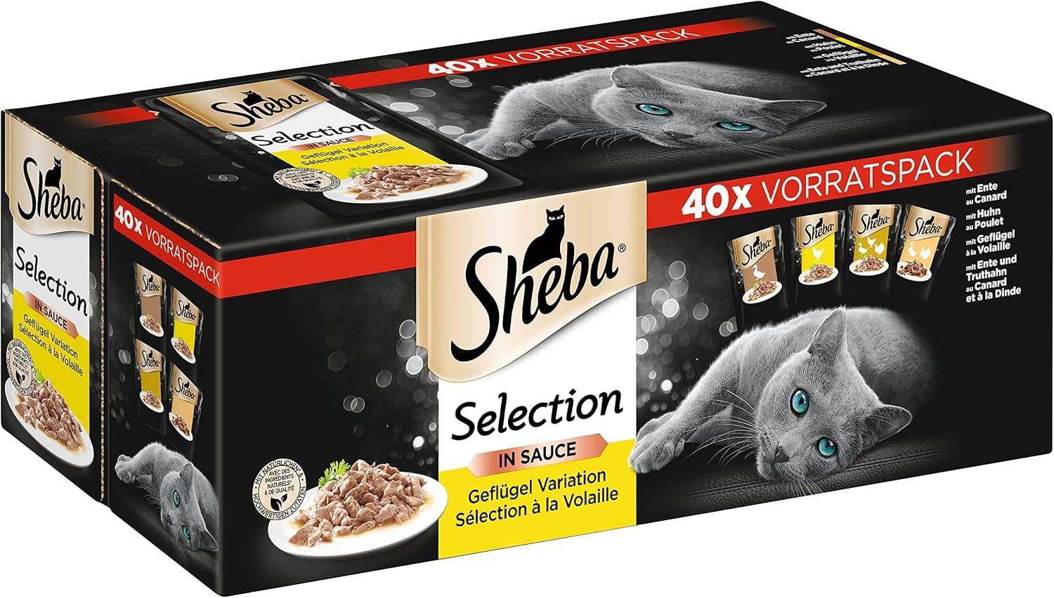 Sheba Selection In Sauce Karma dla Kotów - Drób, 40x85g