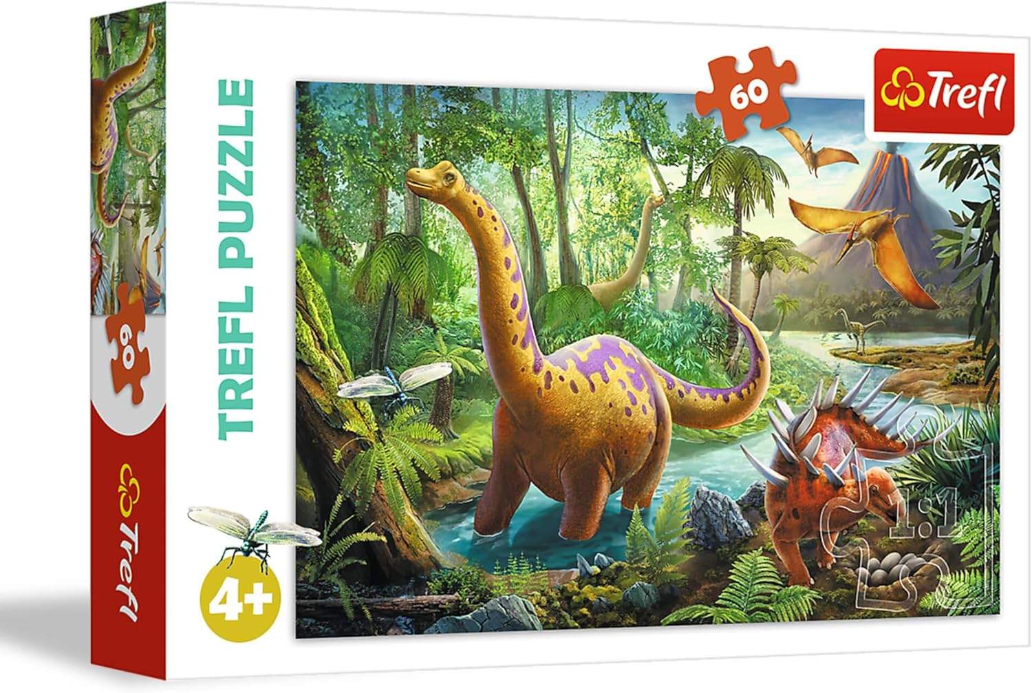 Puzzle Wędrówka Dinozaurów Trefl 60 elementów