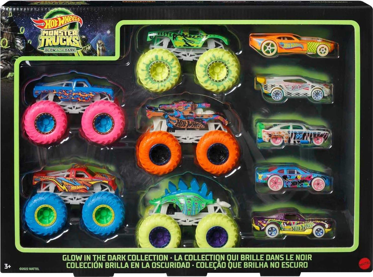 Hot Wheels Monster Trucks - Wielopak Z Efektem Świecenia W Ciemności