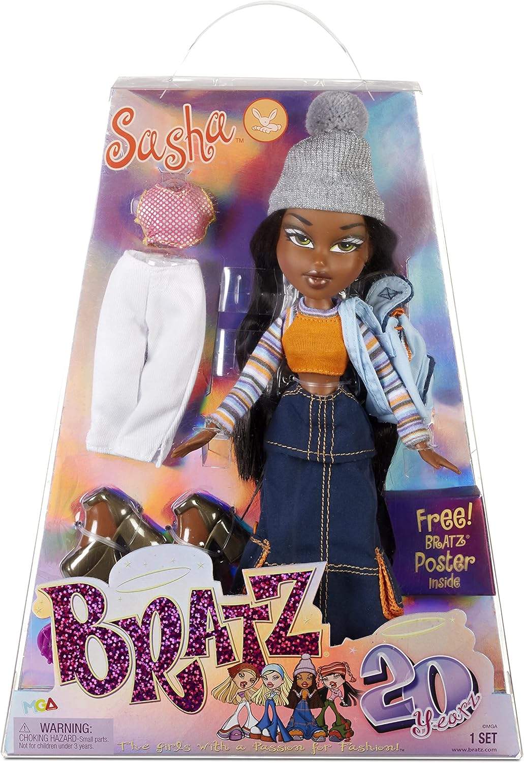 Bratz Sasha w holograficznym opakowaniu