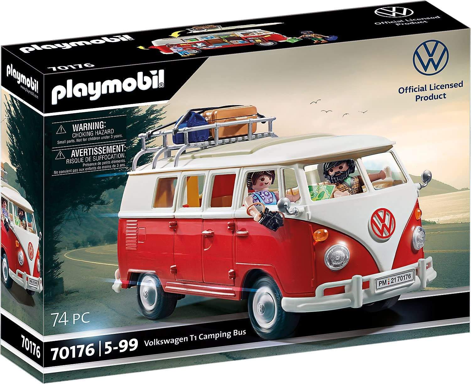 PLAYMOBIL Volkswagen T1 Camping Bus – widok z przodu