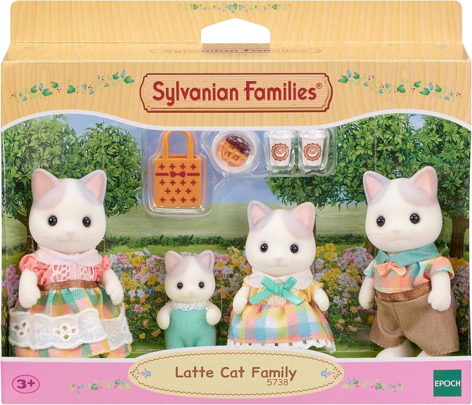 Sylvanian Families - Rodzina Latte Cat - Figurki i Akcesoria