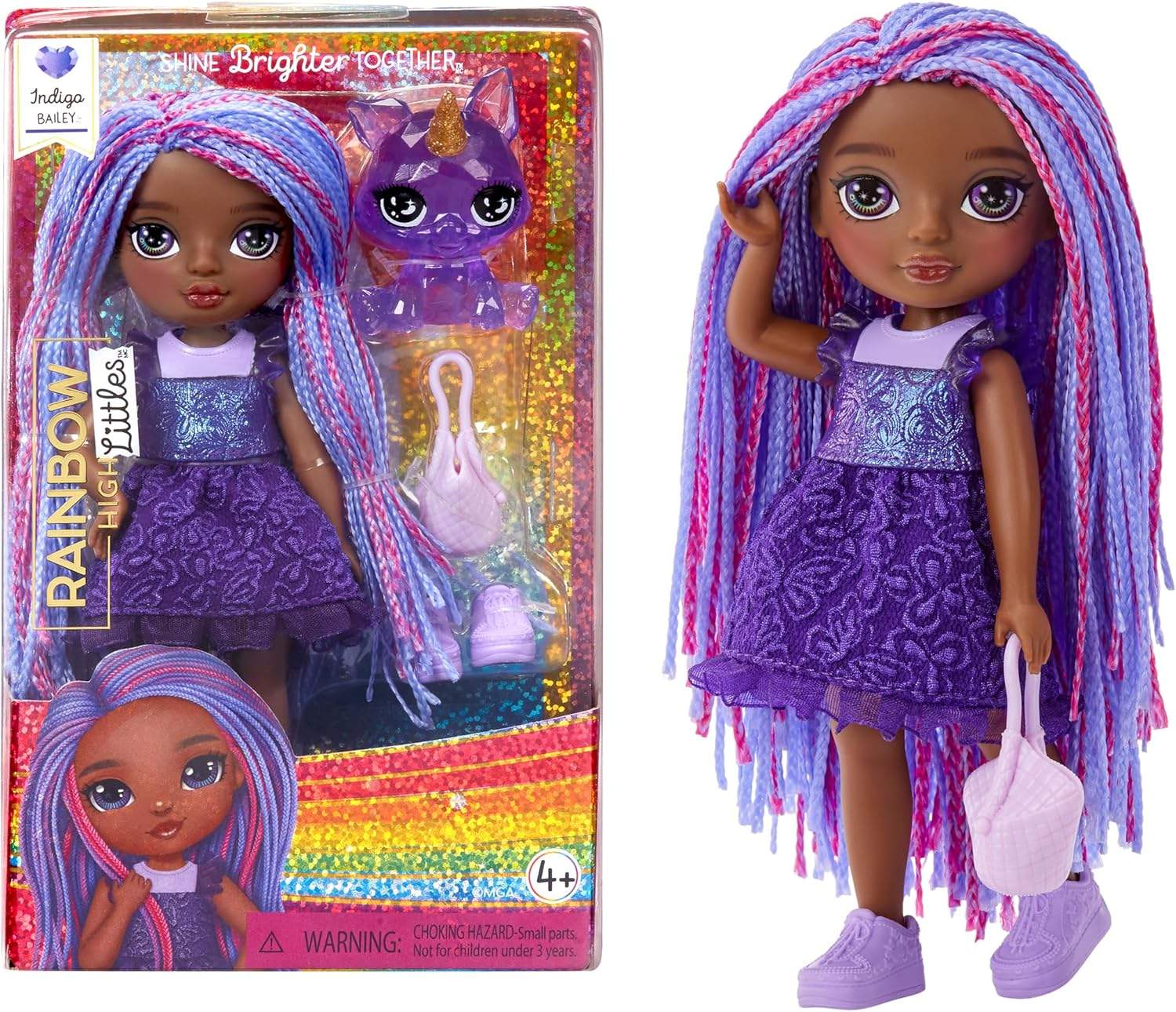 Lalka Rainbow High Littles Indigo Bailey z liskiem