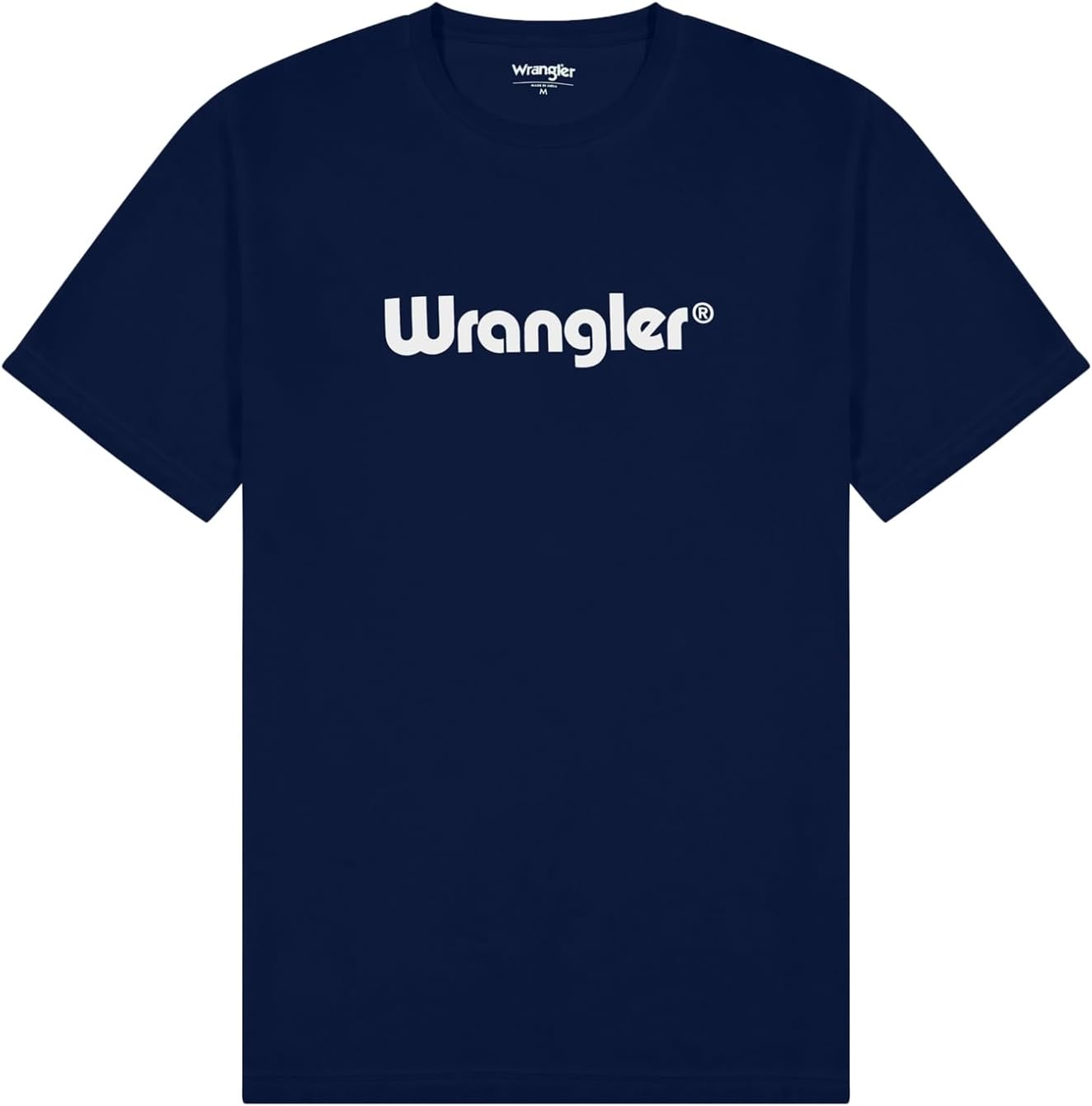 Biała koszulka Wrangler z dużym logo na klatce piersiowej