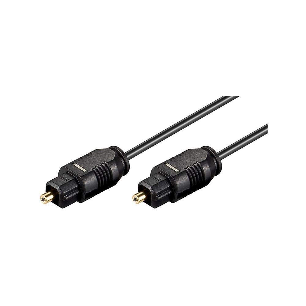Kabel Toslink Goobay 3m podłączony do systemu audio