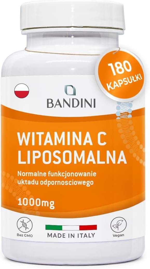 Opakowanie liposomalnej witaminy C Bandini 180 kapsułek