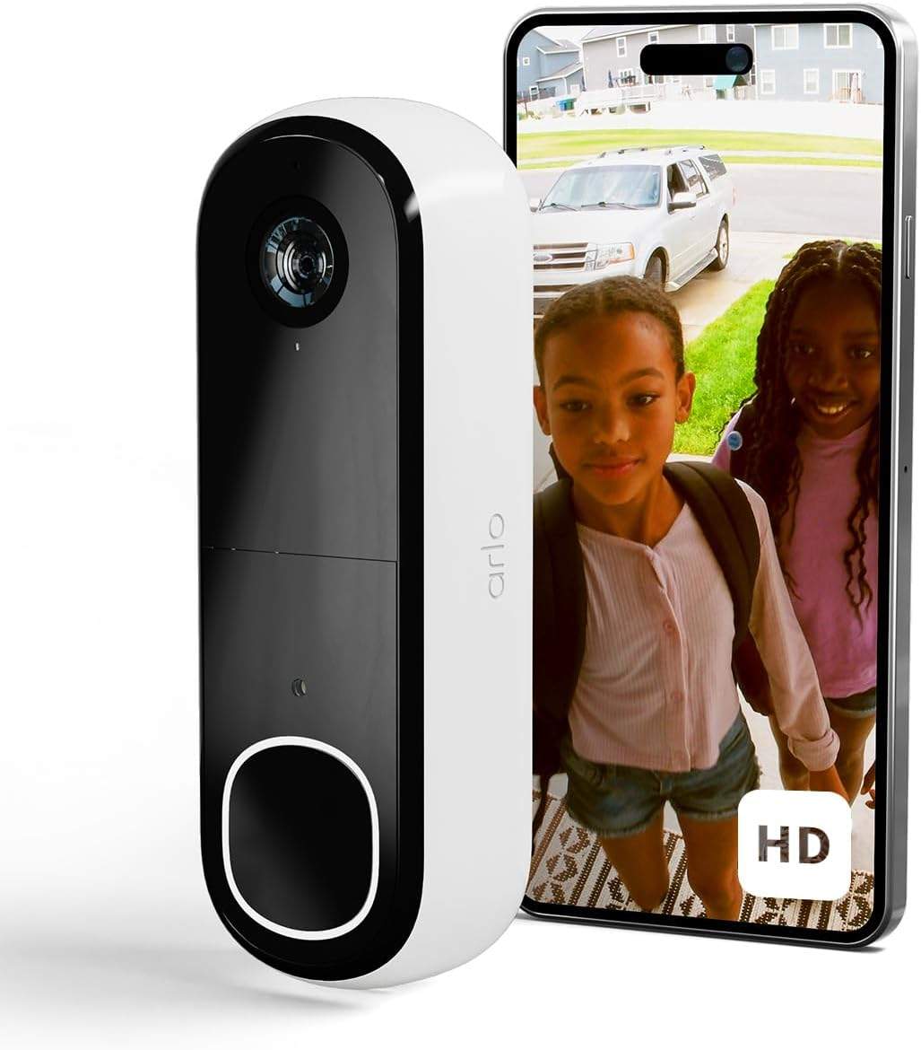 Arlo Doorbell widok frontalny z podświetleniem