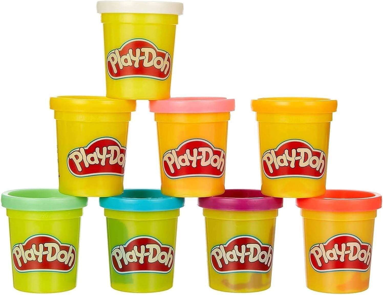 Zestaw 8 pojemników Play-Doh z kolorową ciastoliną