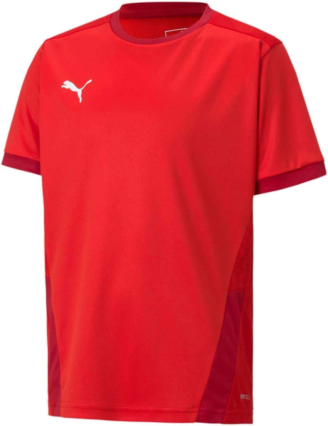 Przód koszulki PUMA dla chłopców z kolorowymi pasami