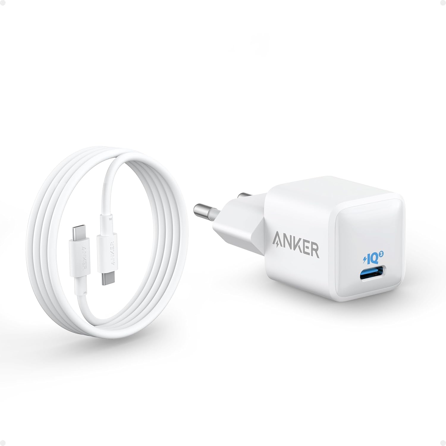 Anker Nano 20W porównanie wielkości z monetą