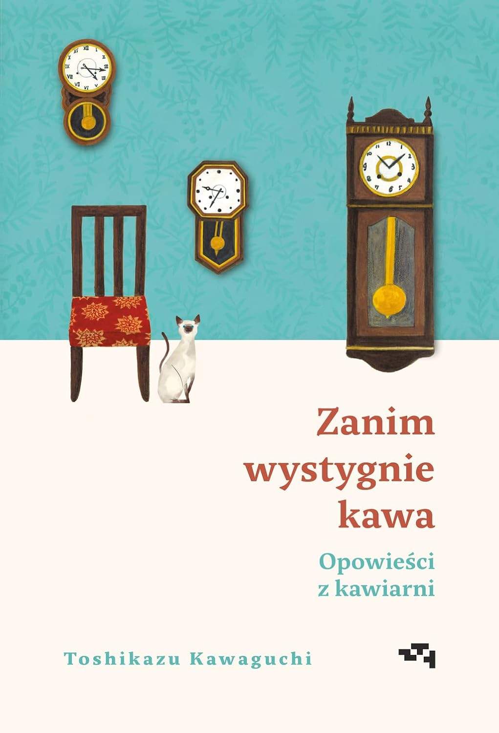 Książka Zanim wystygnie kawa na tle kawiarnianego stolika