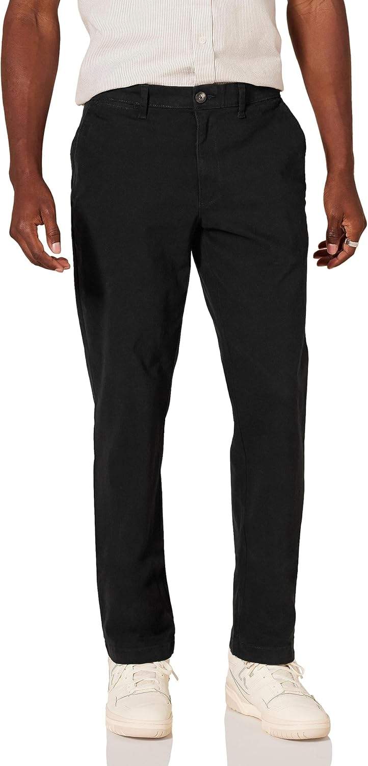 Męskie spodnie chino slim fit w kolorze khaki