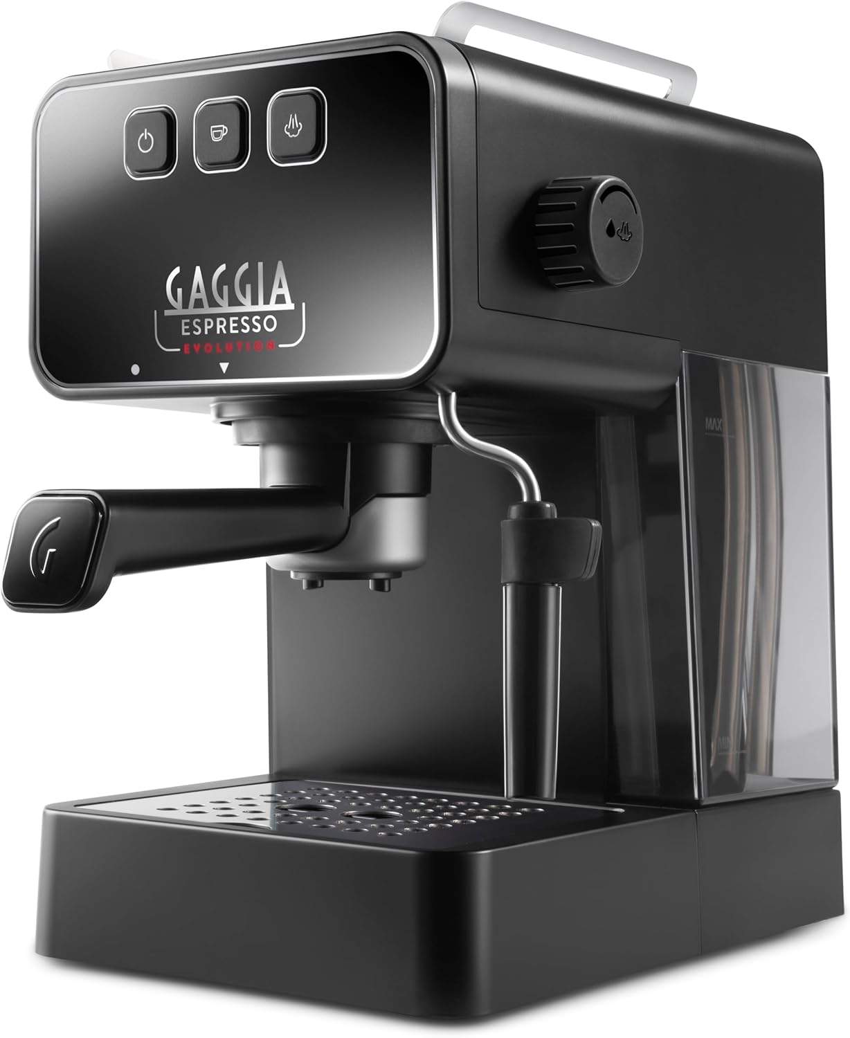 Gaggia Espresso Evolution - elegancki czarny ekspres na granitowym blacie