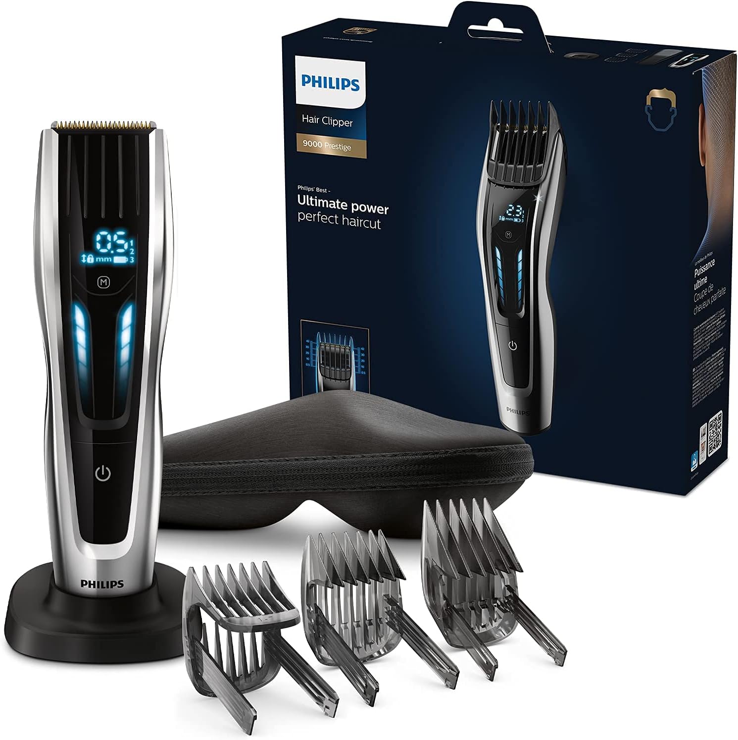 Philips 9000 Prestige czarna wersja z wysuwanymi ostrzami