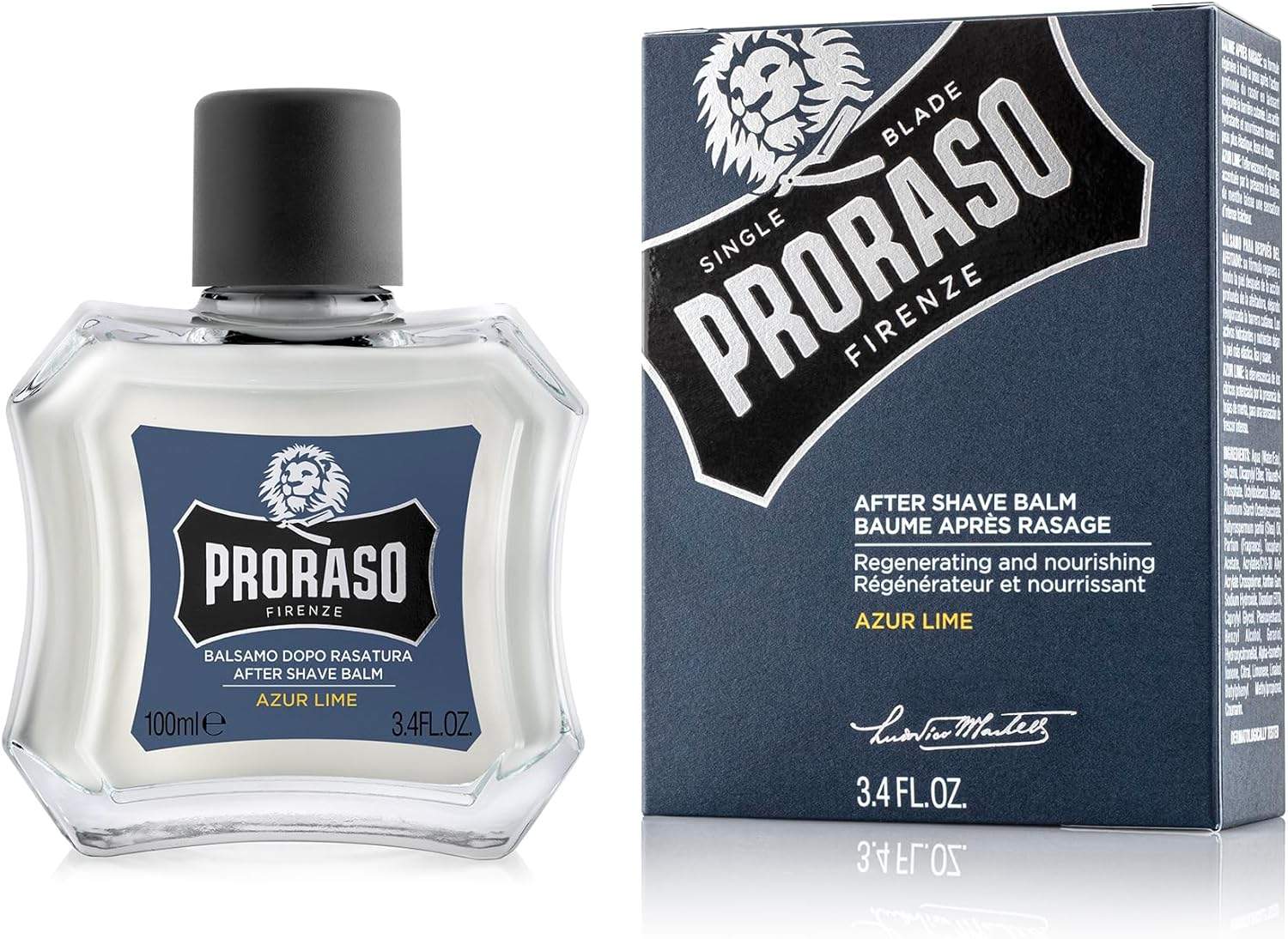 Eleganckie opakowanie balsamu Proraso Azur Lima