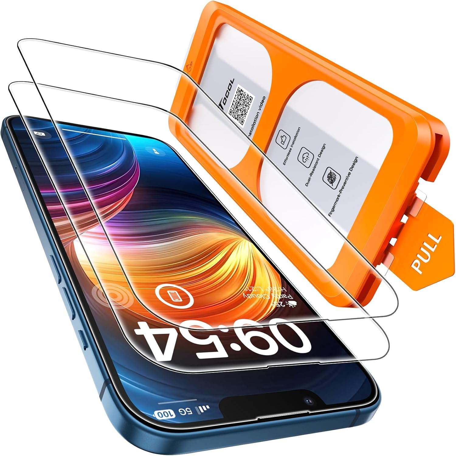 Szkło hartowane Tocol do iPhone 13 i 13 Pro - widok z przodu