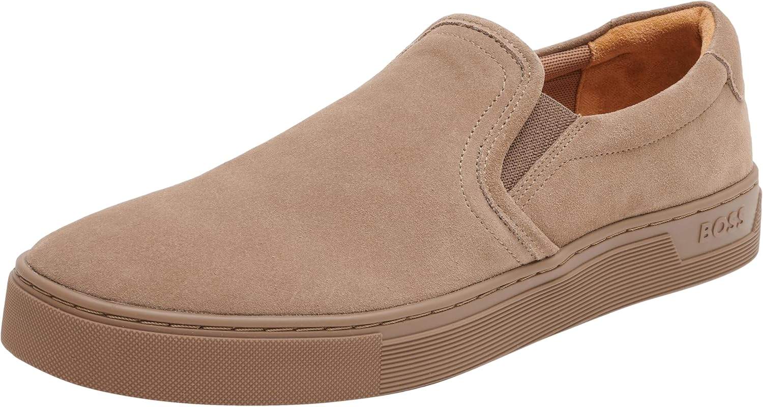 Skórzane slip-on BOSS z kauczukową podeszwą